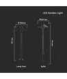 7W LED havespot med spyd / stander - Samsung LED chip, IP65, sort, 2-i-1 havelampe