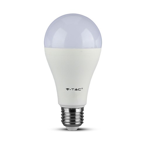 A65 LED 17W E27 - Plastik Pære, Samsung Chip, 6400K, Dæmpbar