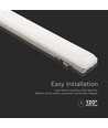 V-Tac 120cm armatur inkl. solcellepanel - 18W, CCT(3-i-1), Sensor, RF fjernbetjening, IP65 udendørs
