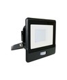 30W Projektør - PIR Sensor, Samsung Chip, 3000K, Sort Hus