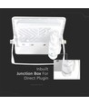30W projektør - PIR sensor, Samsung chip, 6500K, hvid kabinet