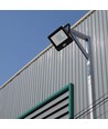 20W LED projektør med sensor - Samsung LED chip, IP65, sort, 1m kabel, kold hvid