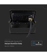 20W Projektør Samsung Chip - PIR Sensor, 1m Kabel, 6500K, Sort Hus