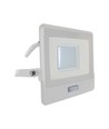 30W Projektør - PIR Sensor, Samsung Chip, 1m Kabel, 4000K, Hvid Hus