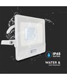 30W Projektør - PIR Sensor, Samsung Chip, 1m Kabel, 4000K, Hvid Hus
