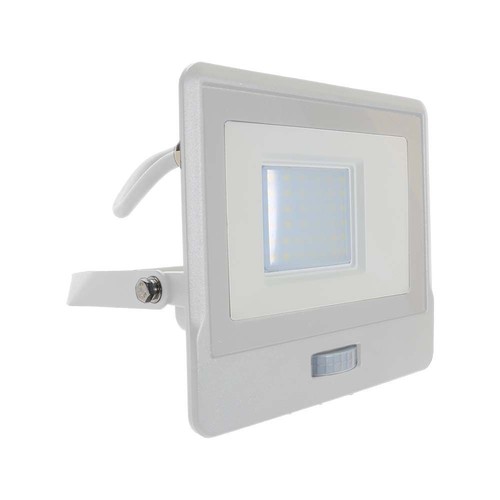 30W projektør PIR sensor Samsung chip 1m kabel 6500K hvid hus