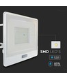 50W projektør - PIR sensor, Samsung chip, 1m kabel, 4000K, Hvid hus, arbejdslampe