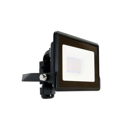 10W LED projektør - Samsung chip, direkte forbindelse, 6500K, sort hus
