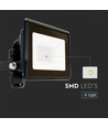 10W LED projektør - Samsung chip, direkte forbindelse, 6500K, sort hus