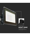 20W LED Projektør - Samsung Chip, Direkte Forbindelse, 4000K, Sort Hus