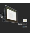 20W LED projektør - Samsung chip, direkte forbindelse, 6500K, sort hus