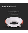 Downlight uden lyskilde - Hul: Ø8 cm, Mål: Ø8,8 cm, passer til GU10 og MR16