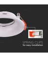 Downlight uden lyskilde - Hul: Ø8 cm, Mål: Ø8,8 cm, passer til GU10 og MR16