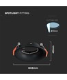 EN: VT-920 GU10 FITTING ROUND BLACK