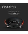 EN: VT-920 GU10 FITTING ROUND BLACK