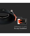 EN: VT-920 GU10 FITTING ROUND BLACK