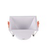 GU10 indbygningsspot - Firkantet, hvid, IP20, hul: 83x83mm, uden lyskilde