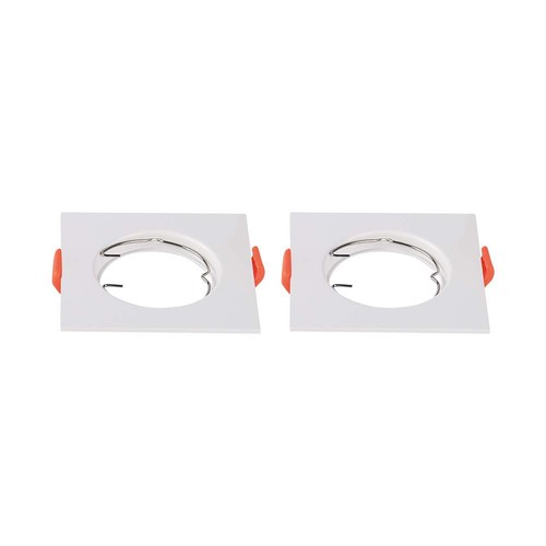 GU10 lampe - firkantet, hvid