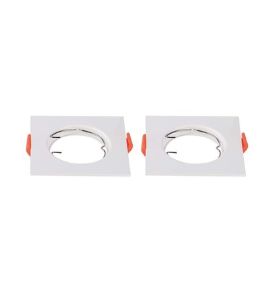 GU10 lampe - firkantet, hvid