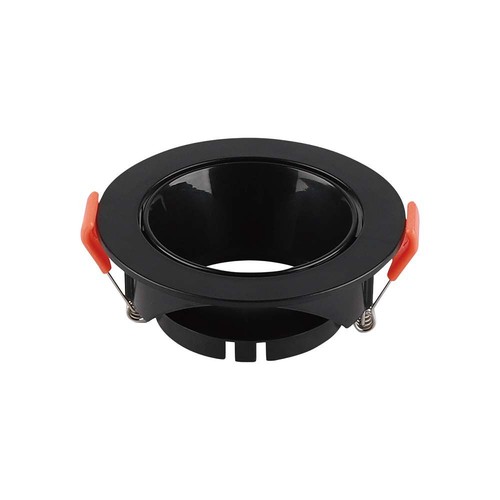 GU10/MR16 Downlight med sort reflektor - Uden lyskilde, Sort, Hul: Ø7,2 cm, mål: Ø8,5 cm