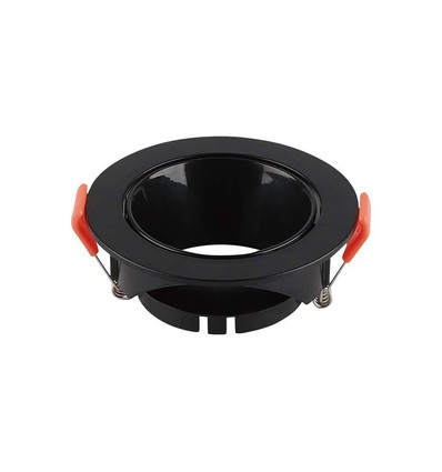 Downlight med sort reflektor uden lyskilde - Hul: Ø7,2 cm, Mål: Ø8,5 cm, passer til GU10 og MR16