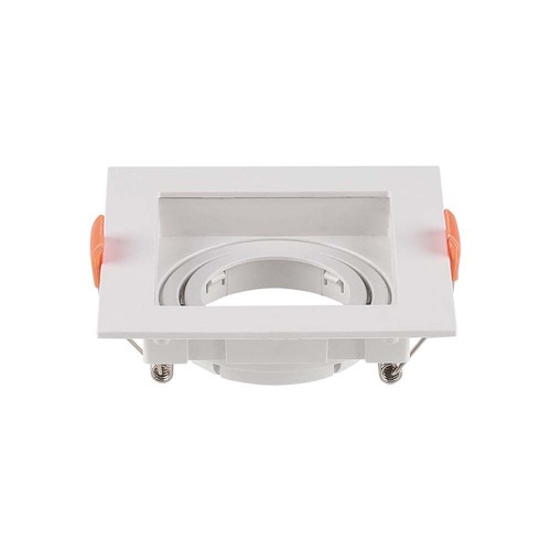GU10 lampe - firkantet, hvid