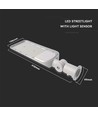 30W LED gadelampe med sensor - Samsung LED chip, 100lm/W, IP65, kold hvid, grå, inkl. justerbar adapter
