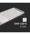 150W LED gadelampe med Samsung chip og sensor - 135lm/W, IP65, 6500K, grå, justerbar vinkel