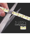 5m 17W/m LED strip, 204 LED pr. meter - 12V, IP20, 6500K, 120 grader, SMD2835