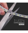 5m 8W/m stænktæt LED strip - 24V, IP65, 120 LED pr. meter