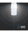 E14 7,5W LED pære - T37, Samsung LED chip, 660lm, varm hvid