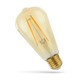 E27 5W LED pære - ST58, Kultråd, rav farvet glas, ekstra varm