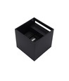 Sort op/ned LED væglampe i PC - 6W, firkantet, justerbar spredning, IP54 udendørs, 230V, inkl. lyskilde