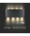 7W Væglampe - 3000K, LED, Sandblack