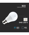 B22 8,5W LED pære - A60, 806lm, erstatter 60W