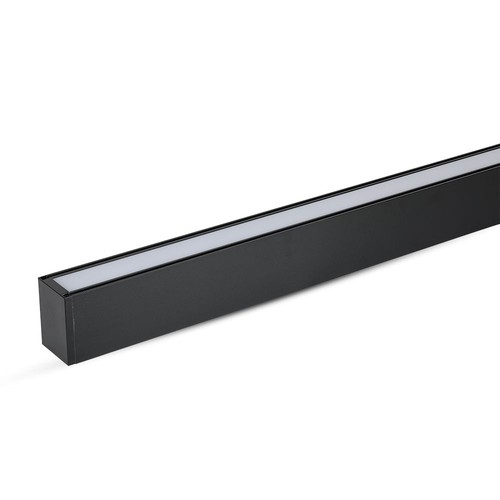 120cm 40W LED lysskinne med Samsung chip - 3400lm, dæmpbar, sølv/sort aluminium, 6400K