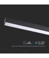 120cm 40W LED lysskinne med Samsung chip - 3400lm, dæmpbar, sølv/sort aluminium, 6400K