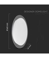 40W Designer Dome LED loftslampe - Ø40cm, CCT farveskift, dæmpbar, stjernehimmeleffekt, inkl. fjernbetjening