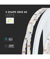 12V ZigZag 5W/m LED strip - 5m, 60 LED pr. meter, IP20