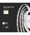 10m 8W/m LED strip, 6500K - 24V, IP20, 120 LED pr. meter, 750lm/m