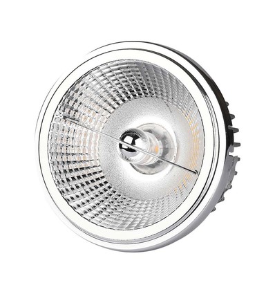 AR111 LED udskiftelig reflektor spotlys 20W - 6400K, 40°/20°, sølv