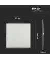 60x60 LED panel, 29W - 137lm/W, 6400K, hvid kant, IP20 indendørs