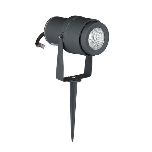 12W Havelampe - LED, 3000K, grå hus