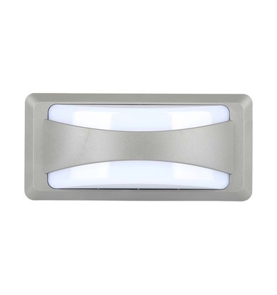 12W LED Bulkhead væglampe - IP65, 3000K, grå, 230x110mm, inkl. lyskilde