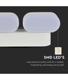 10W LED Væglampe - 3000K, Hvid, Hus