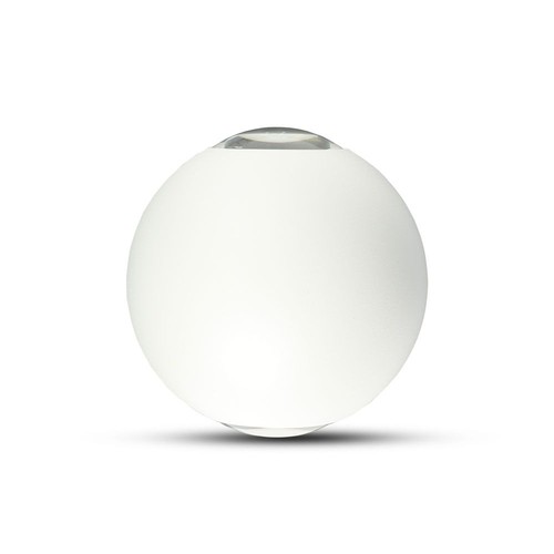 4W hvid LED væglampe - IP65, 3000K, rund, udendørs, inkl. lyskilde