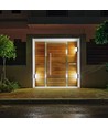 12W kvadratisk LED væglampe, sort - 4000K, 1200lm, IP65, inde / ude
