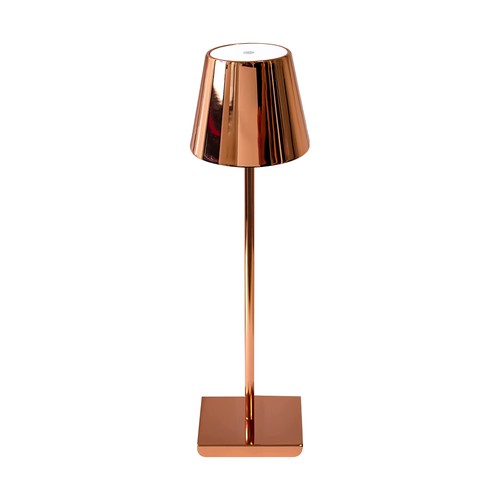 3W LED Genopladelig Bordlampe - Touch Dæmpbar, 3000K, Guld Hus