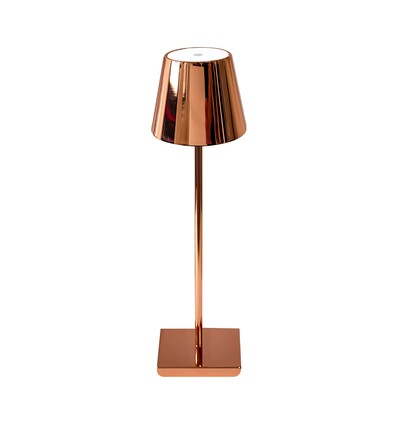 3W LED Genopladelig Bordlampe - Touch Dæmpbar, 3000K, Guld Hus.