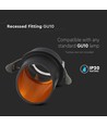 EN: VT-974 GU10 FITTING ROUND BLACK